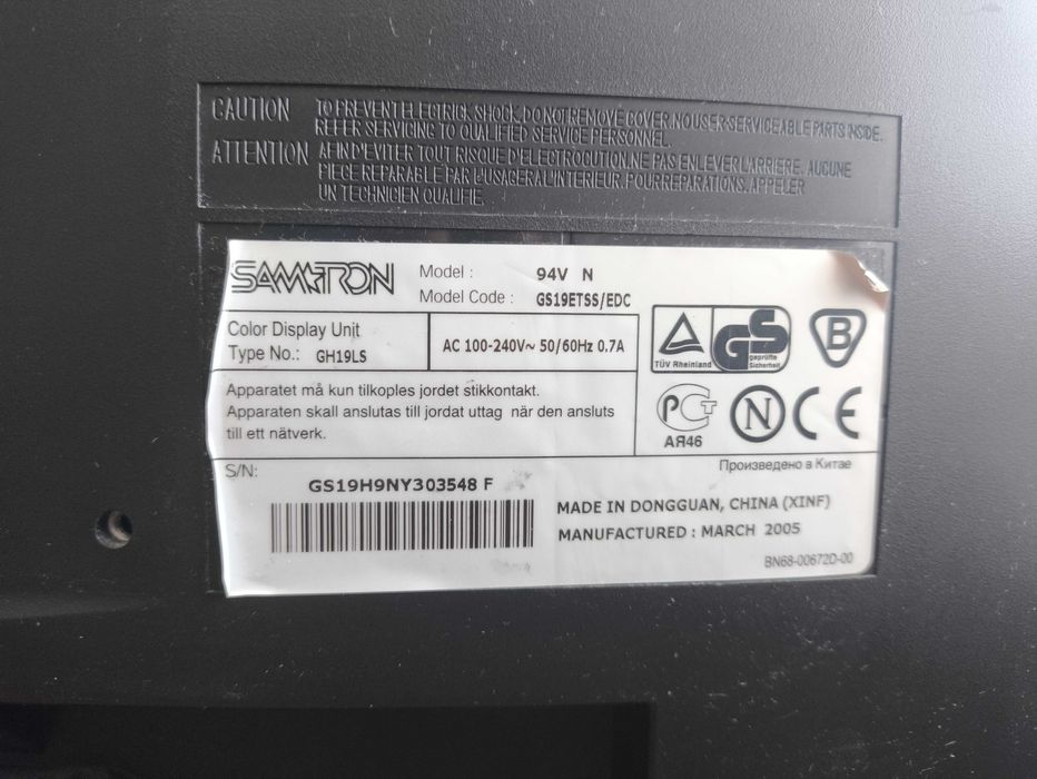 Monitor Samsung Gh19ls