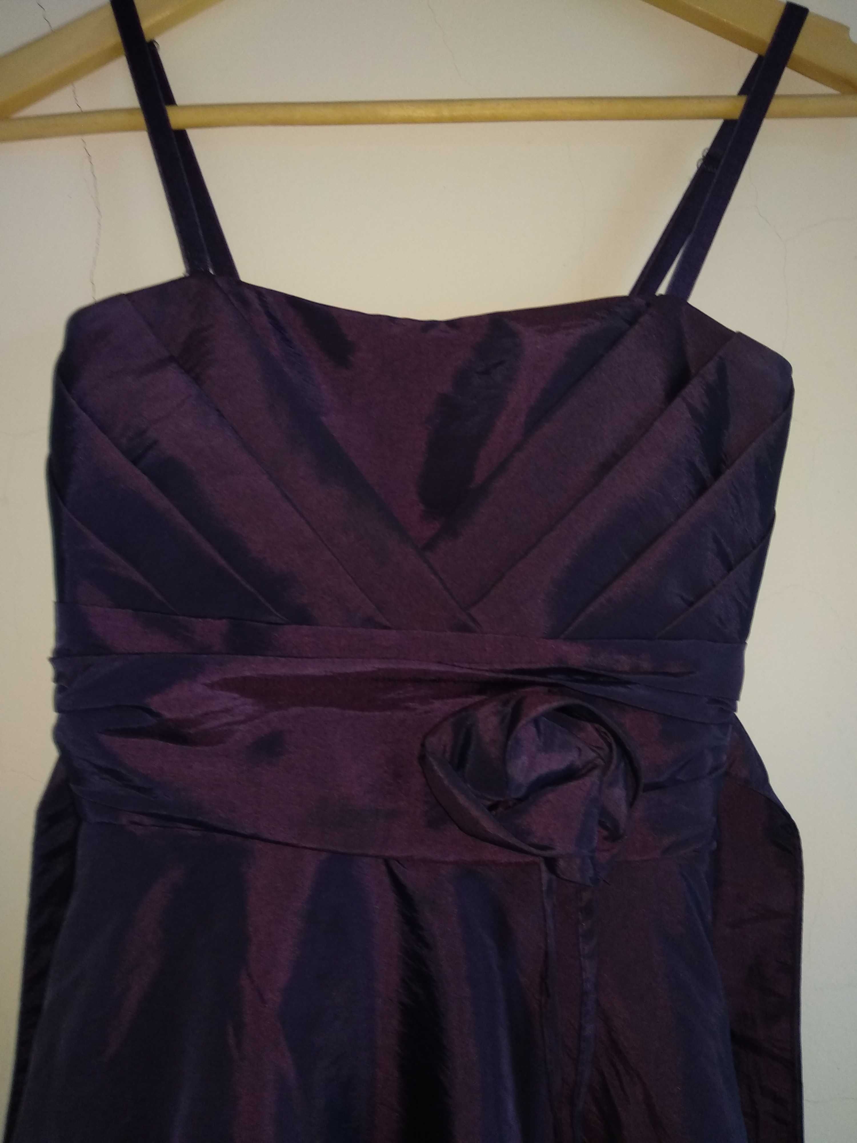 Vestido Rodado Roxo Metalizado