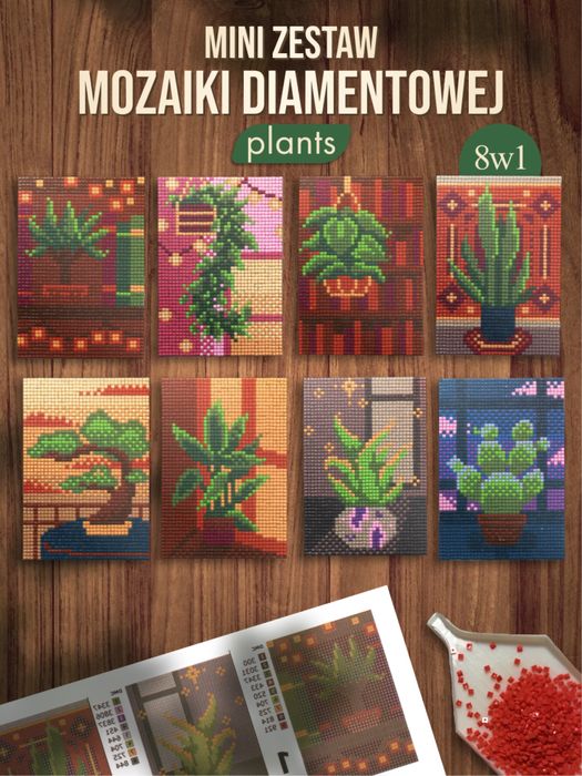 Mozaika diamentowa zestaw 8 obrazków