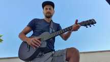 Guitarra acústica Harley Benton Travel Mate carbono + 3 presentes