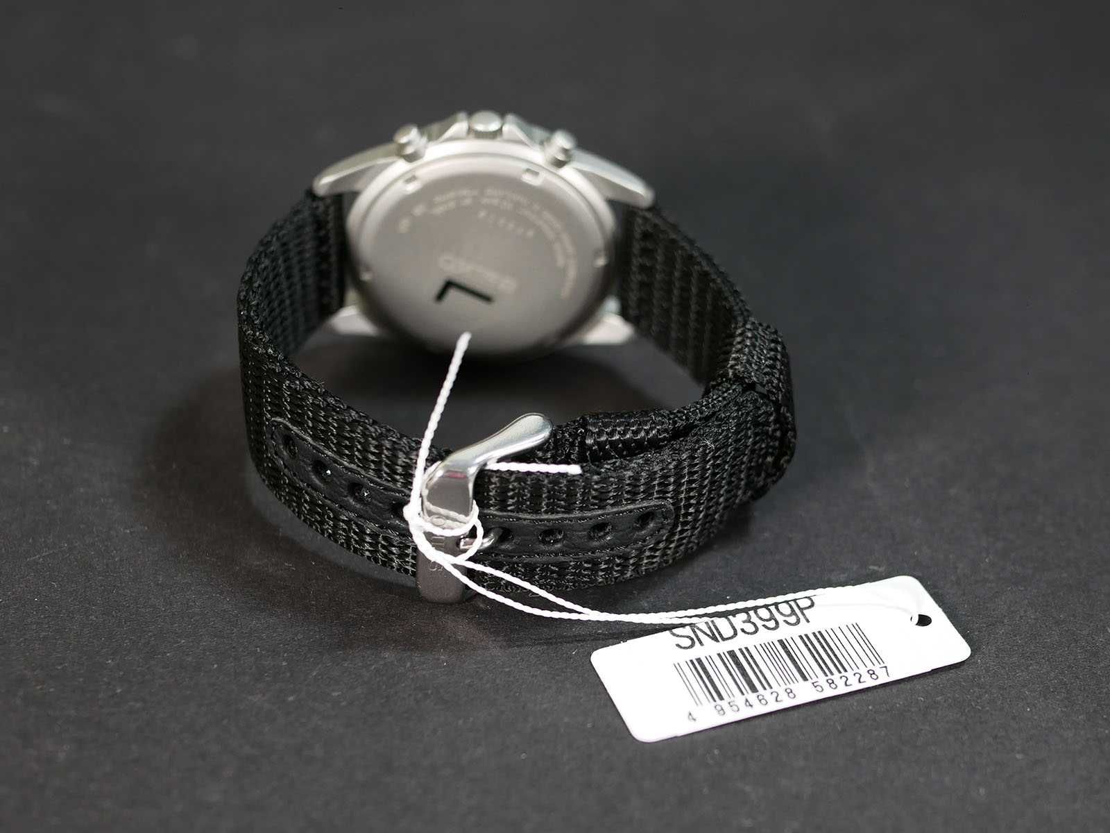 Годинник Seiko SND399P Black Nylon з хронографом Ø38мм