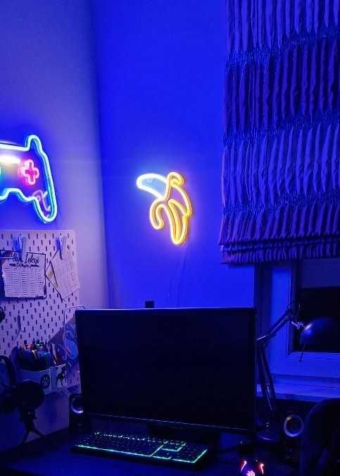 Figurka Banana Świecąca Neon LED Banan – lampka ścienna dekoracyjna