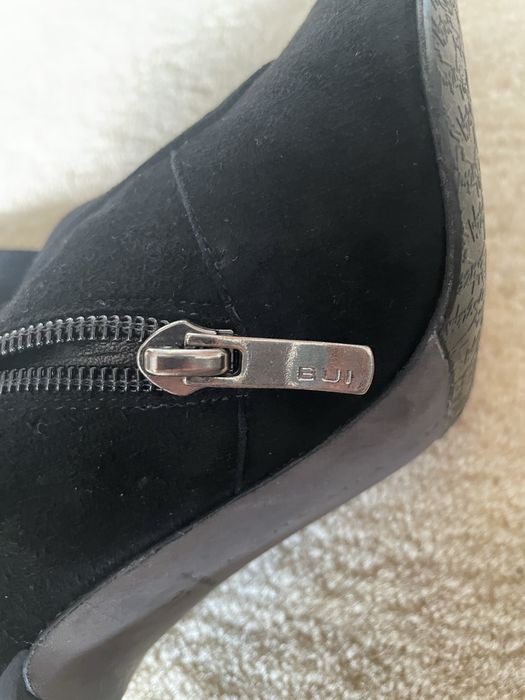 Сапоги ботфорды замшевые