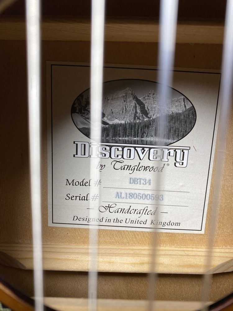 Gitara Akustyczna Discovery DBT34 (rozmiar 3/4) | Pokrowiec | Podnóżek