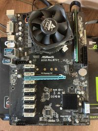 Asrock h110 Pro BTC + Pentium G4620 + 4Gb ddr4