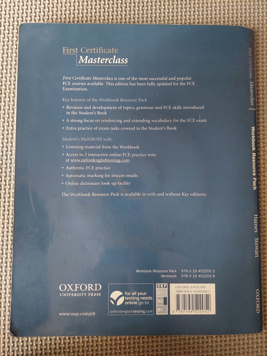 First Certificate Masterclass Workbok ćwiczenia z języka angielskiego