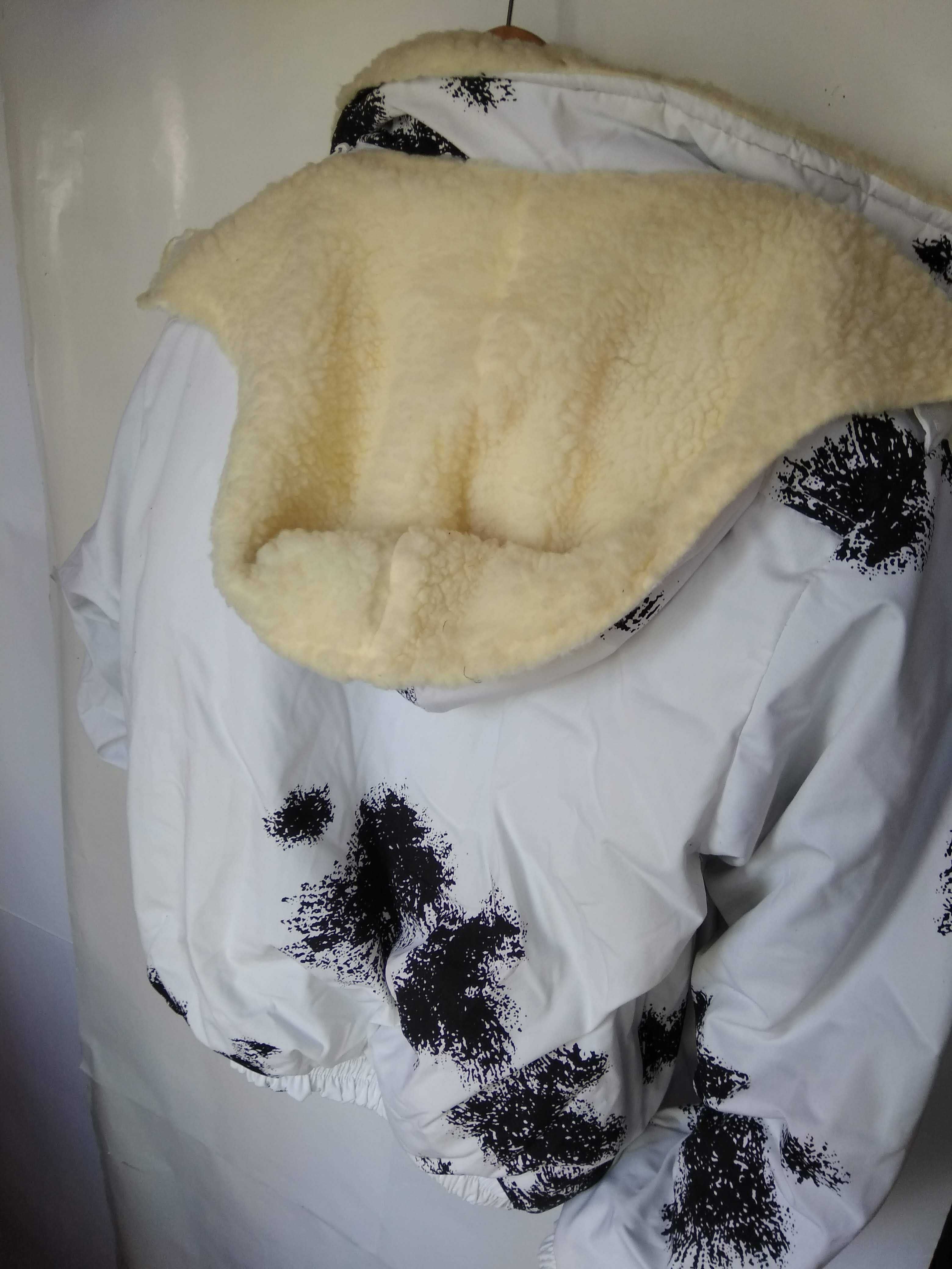 Зимовий маскувальний костюм клякса комбінезон куртка   54 розмір 3XL