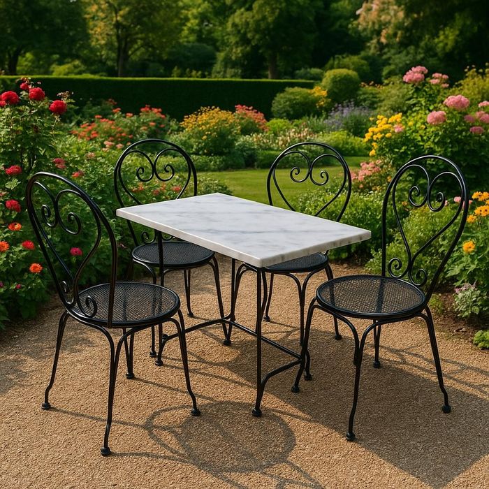 Mesa em ferro forjado exterior/interior