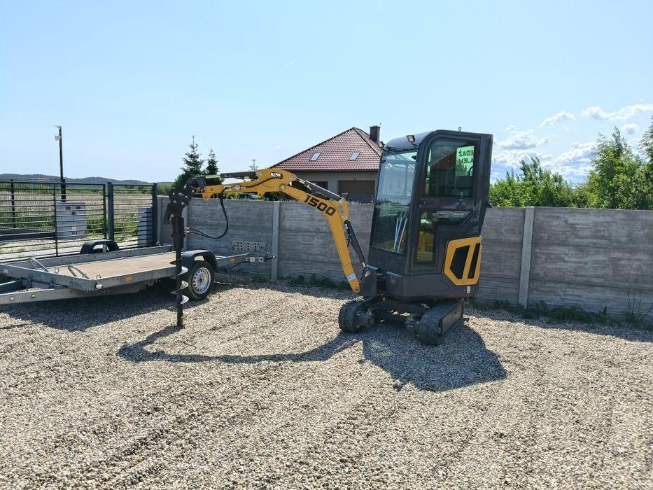 Wynajem koparki minikoparki Wiertni chwytak do yomb