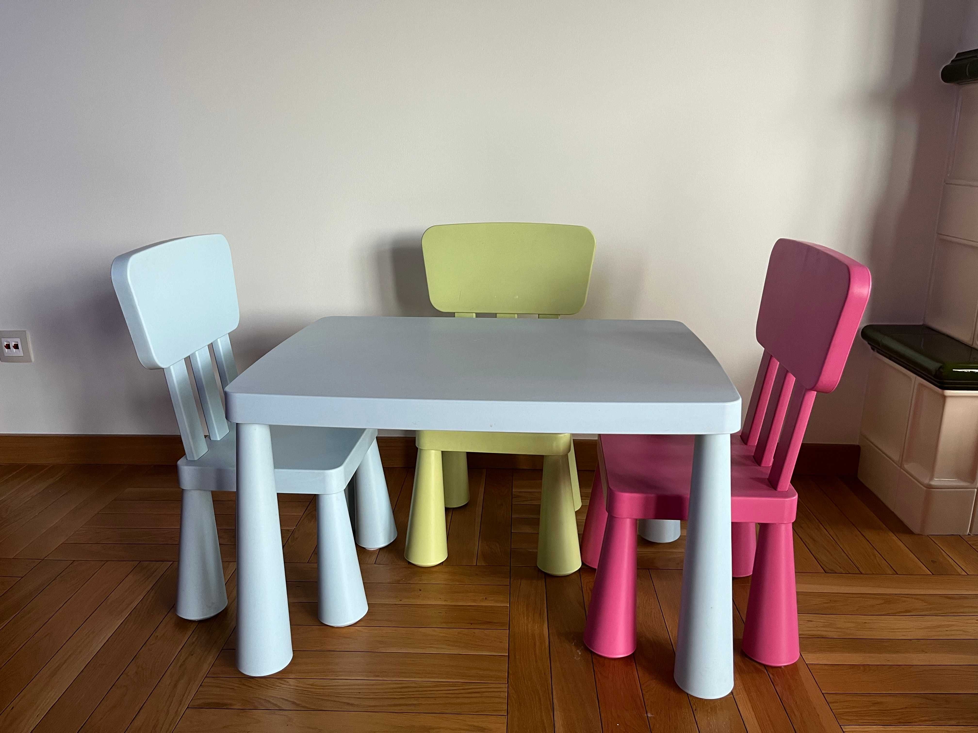 Mammut IKEA Stolik + 3 krzesła