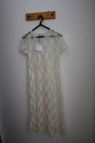 Vestido Rendado Branco Zara