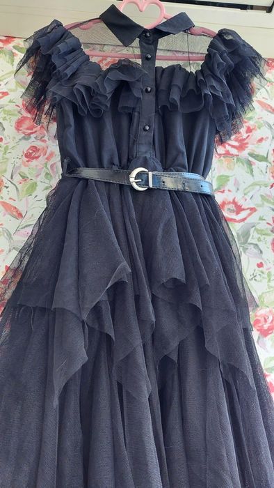 Чорна нарядна  сукня для дівчинки Венздей Addams Wednesday  рост 152