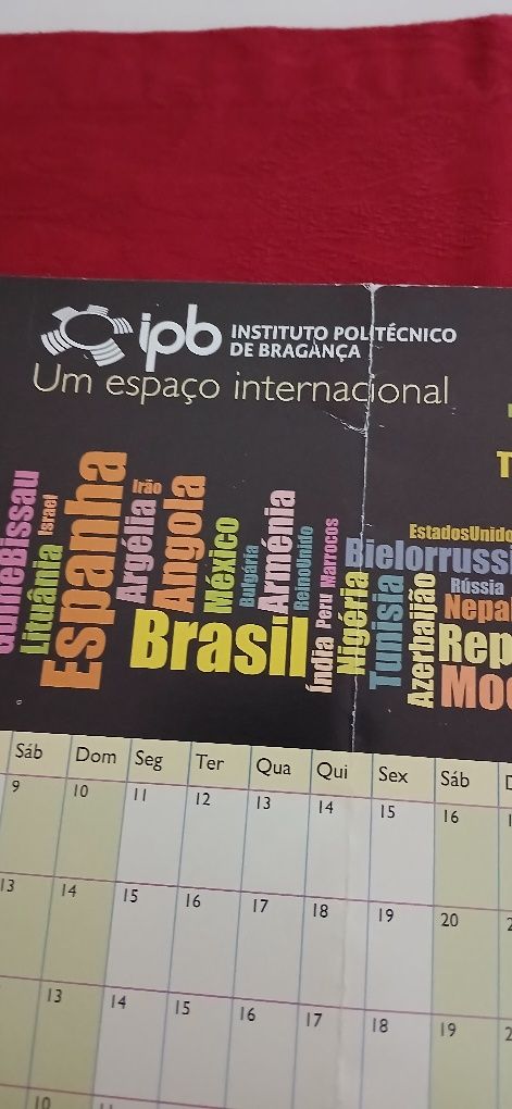 Calendário  de 2016