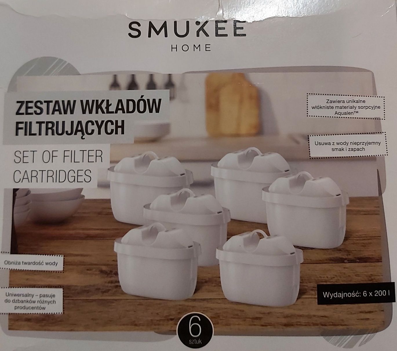 Zestaw filtrów Smukee - 6 szt. (pasują do: dafi unimax, aquaphor)