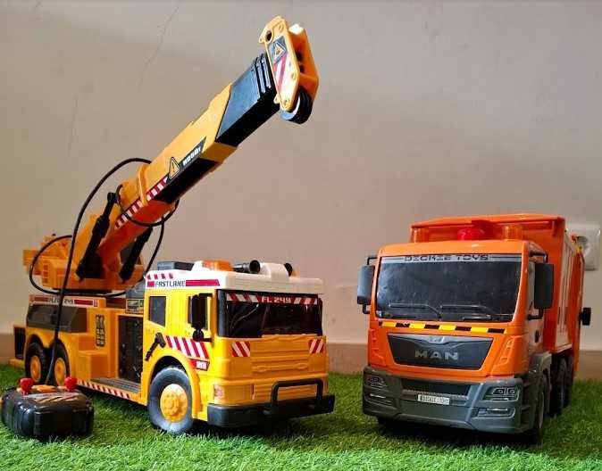Caminhões de brincadeira – lixo + grua com controlo remoto