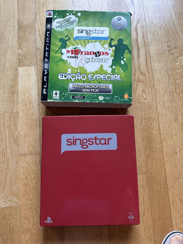 Microfones Sing Star edição especial Morangos com Açucar