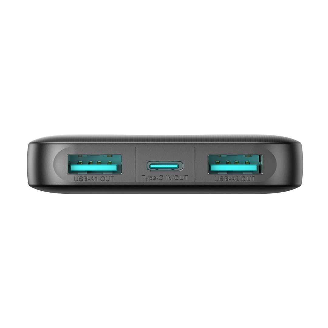 Powerbank JR-PBF13 5000mAh 2.4A 2x USB-A 1x USB-C - czarny