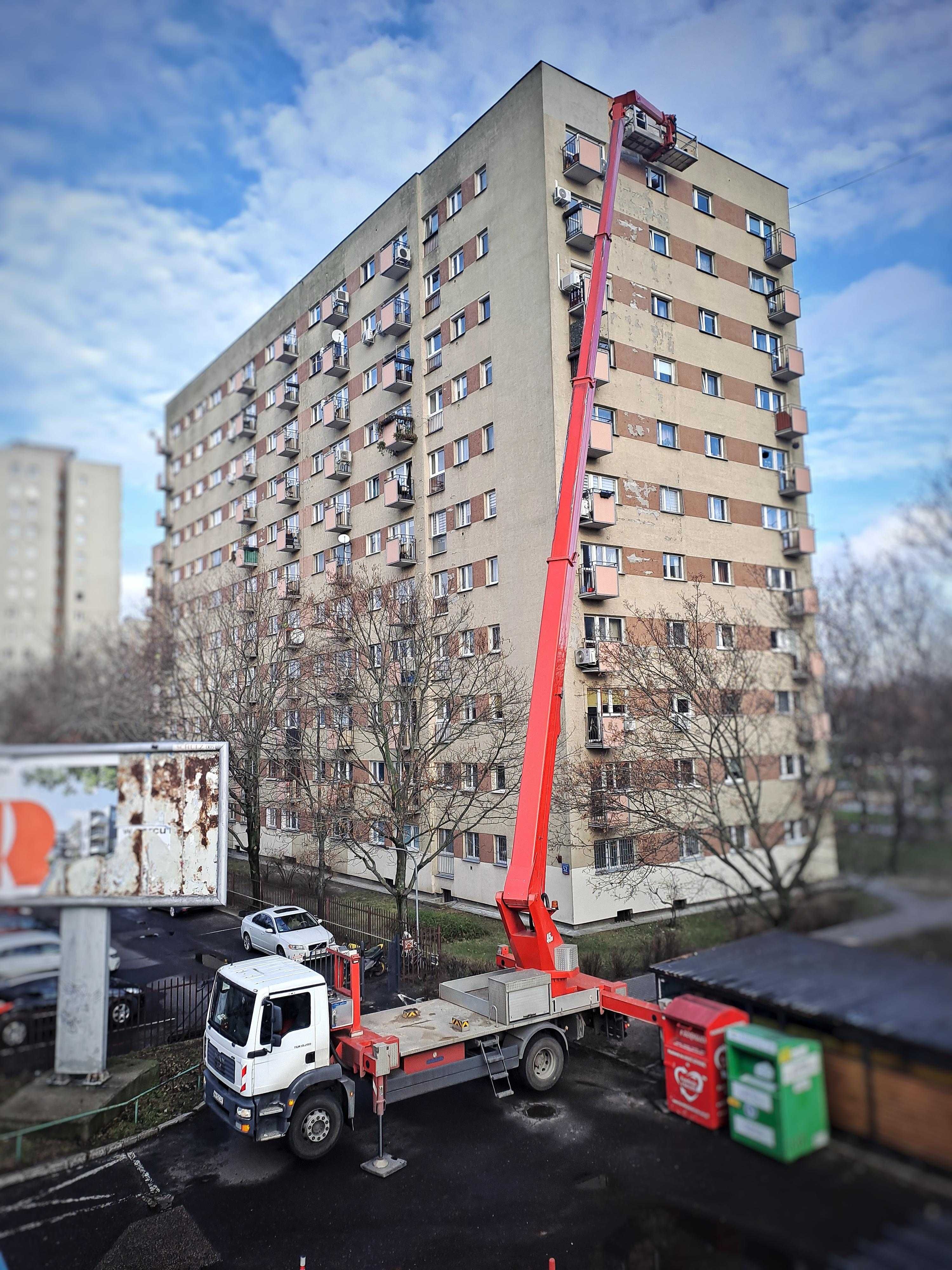 Wynajmę podnośnik koszowy, zwyżka, wysięgnik od 18m do 53m