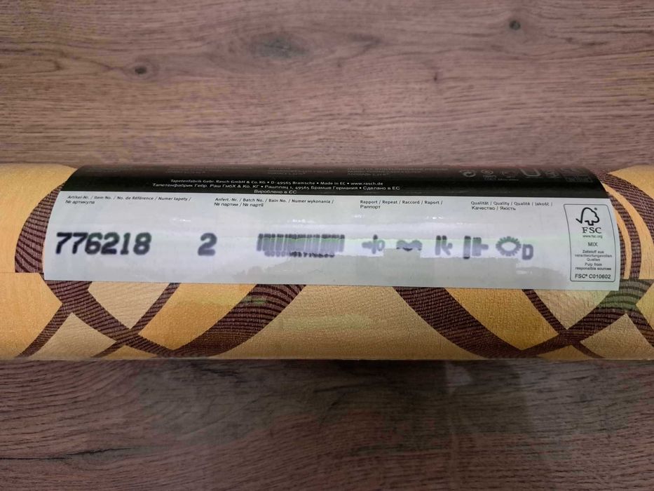 Tapeta na flizelinie żółta wzór 776218 Rasch 2 rolki