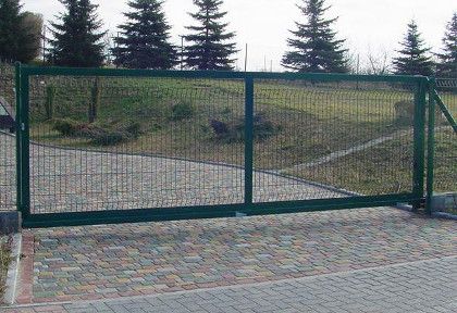 Brama panelowa przesuwna  4mm grafit 4,0x1,5 panel