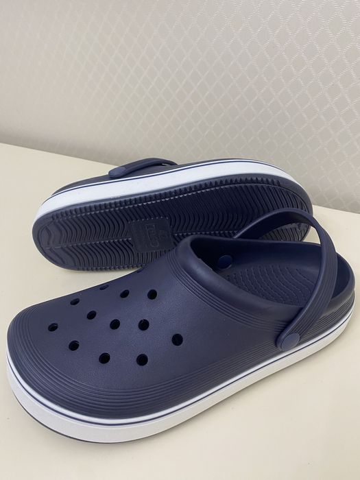 Чоловічі гумові шльопанці крокс DAGO.Сині та зелені.