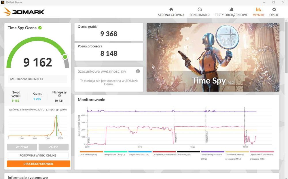 Komputer I5 10600K, RX6600XT, 32GB RAM - klawiatura, mysz, monitor