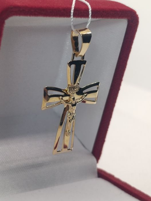 Złoty krzyżyk złoto próby 585° 14k