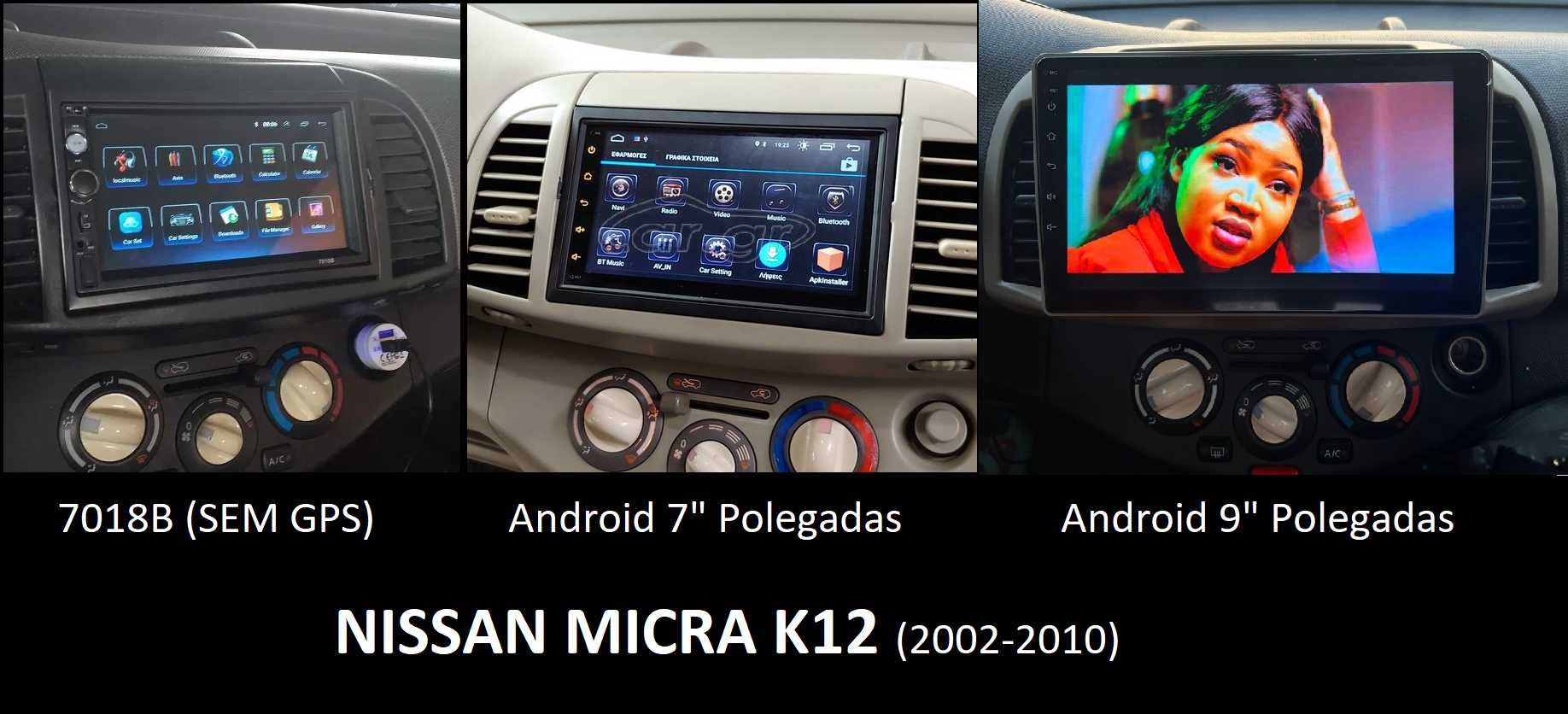 (NOVO) Rádio 2DIN • NISSAN Micra • K12 K13 • Android GPS [4+32GB]