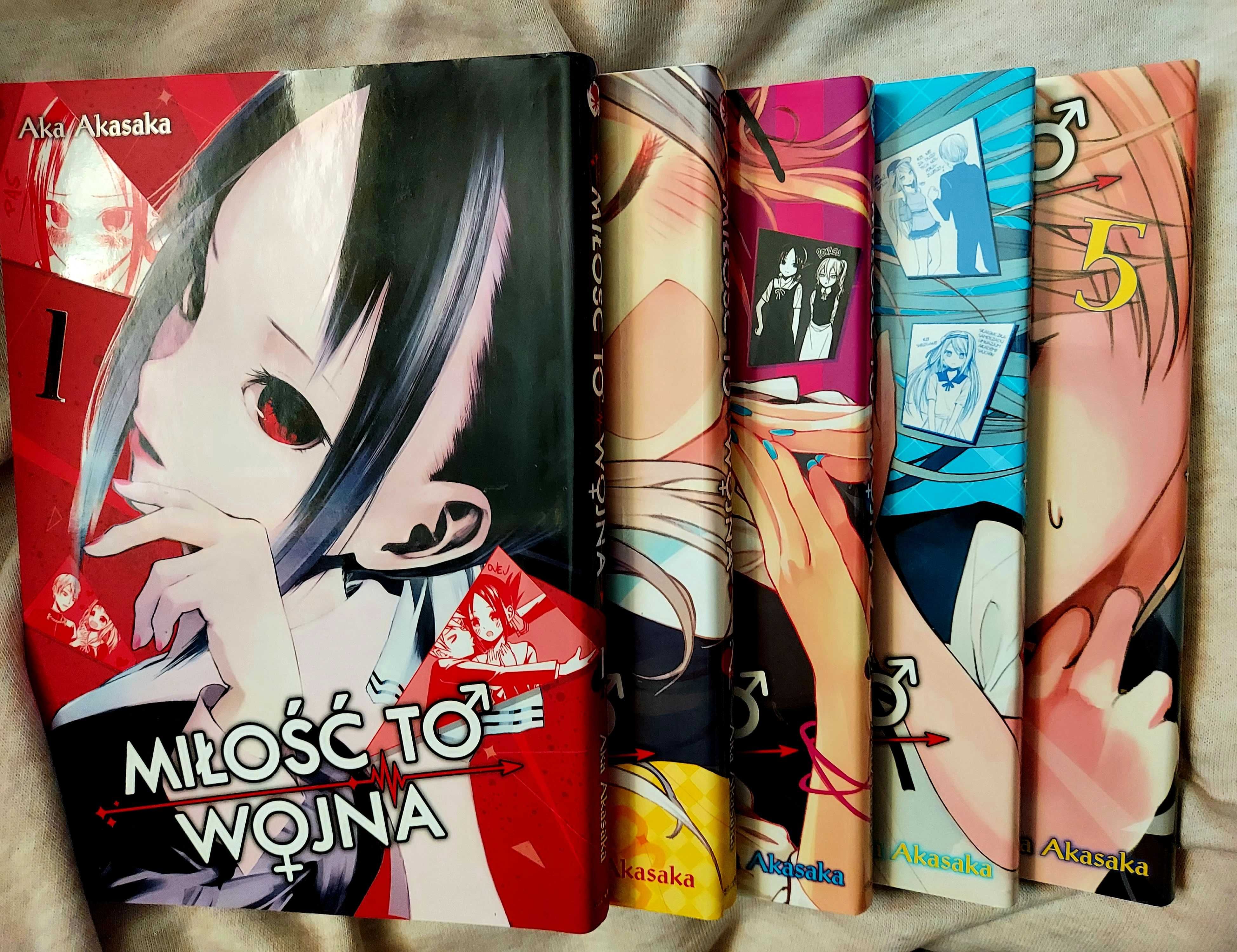 zestaw manga mangi Miłość To Wojna 5 tomów tom 1 2 3 4 5 nowe