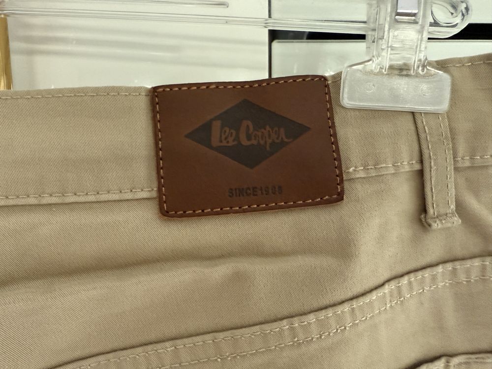 Lee Cooper męskie letnie spodnie beż XL