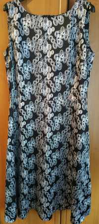 Padla Grassi sukienka czarna w białe wzory 40