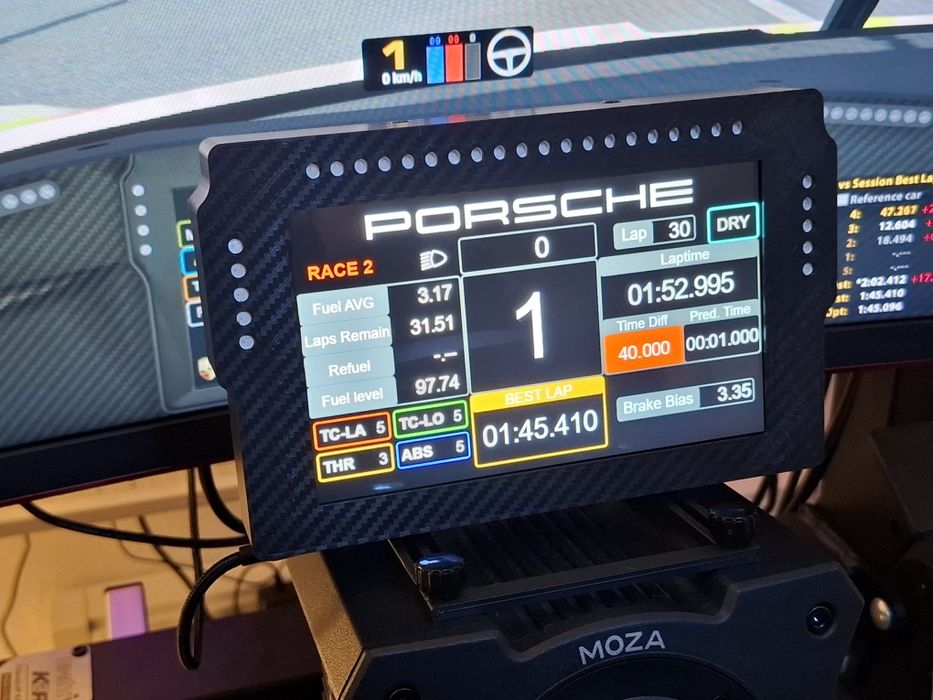 Simracing Dashboard 6.8"