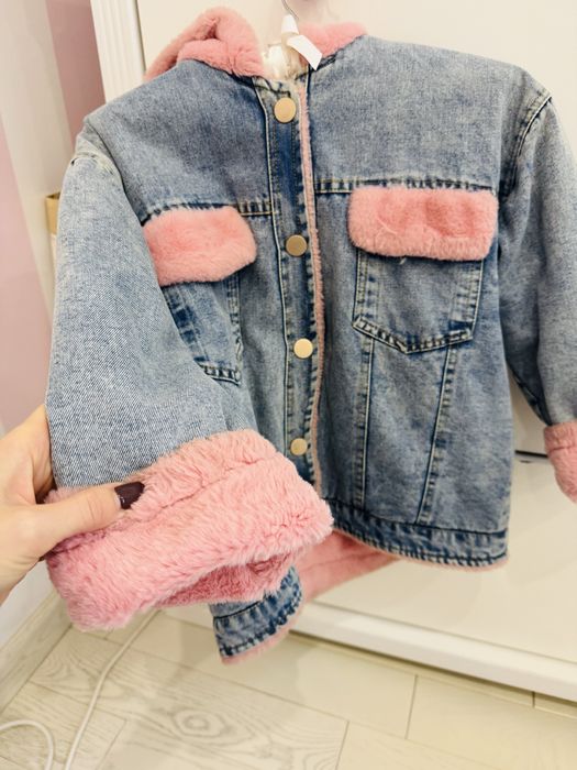 Джинсова утеплена парка, курточка 140