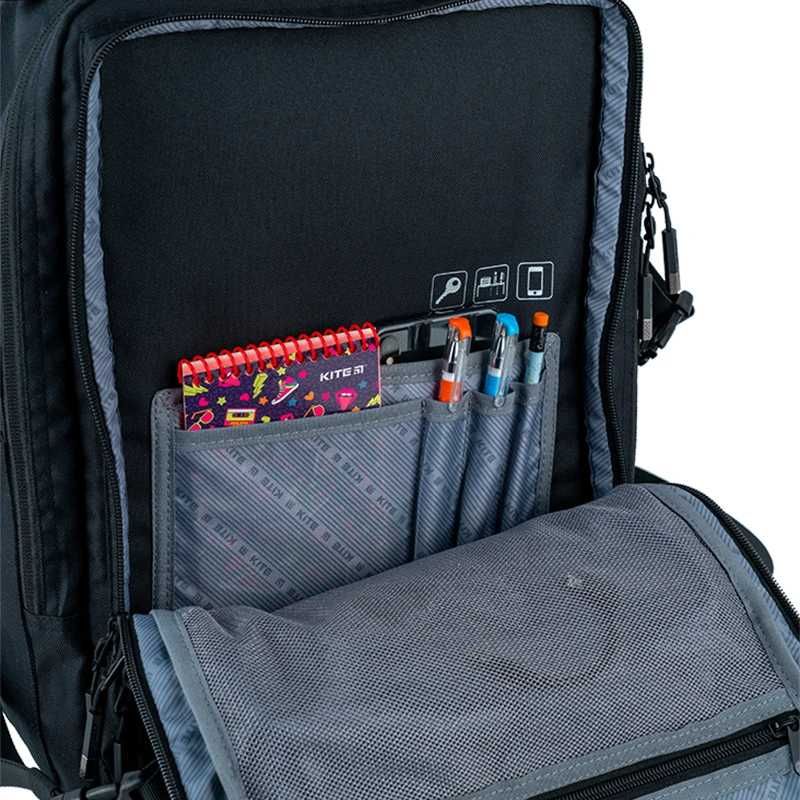 Рюкзак Kite Education teens K24-2593L-1 чорний на зріст 145-175см