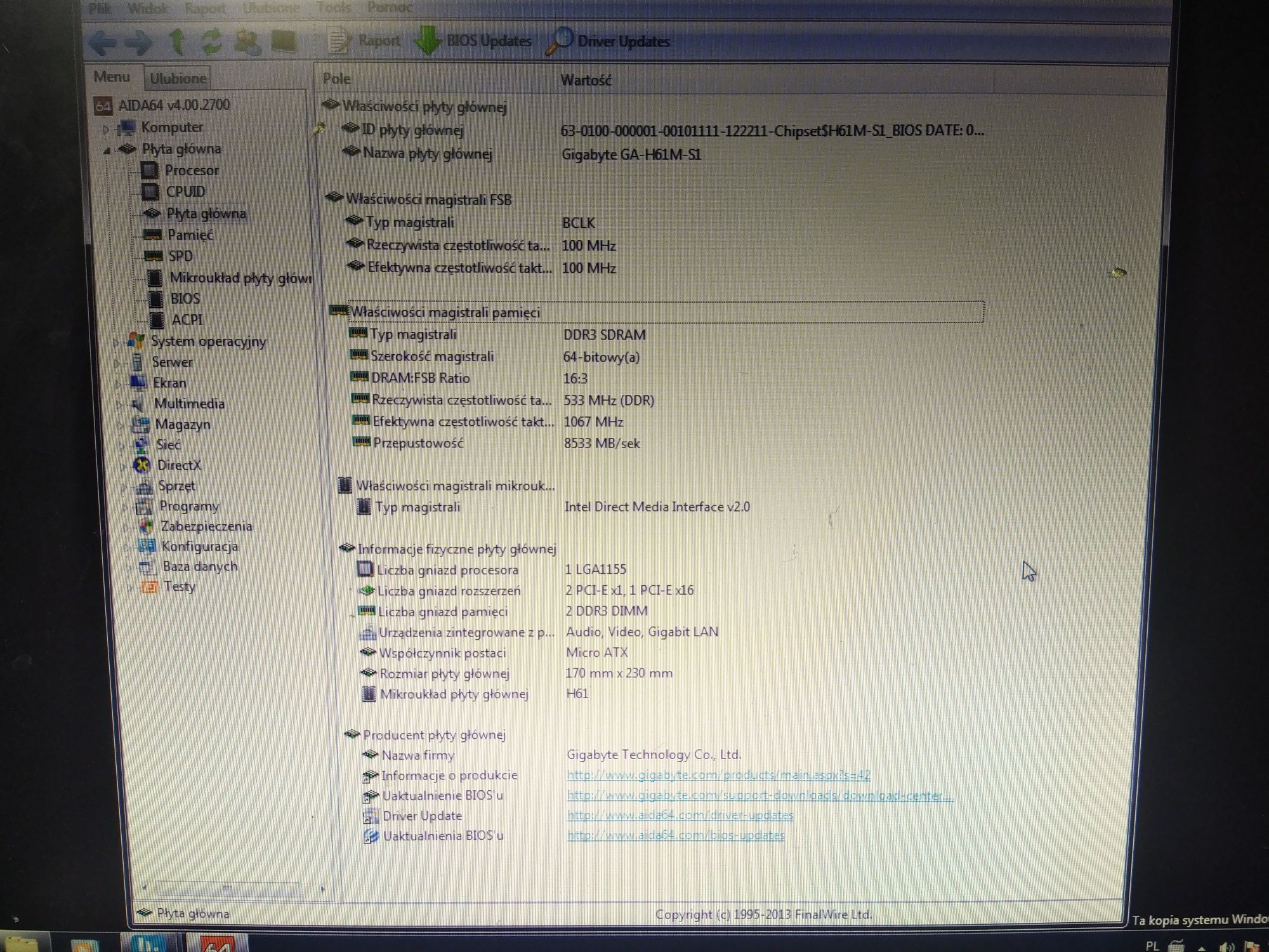 Płyta główna Gigabyte GA-H61M-S1