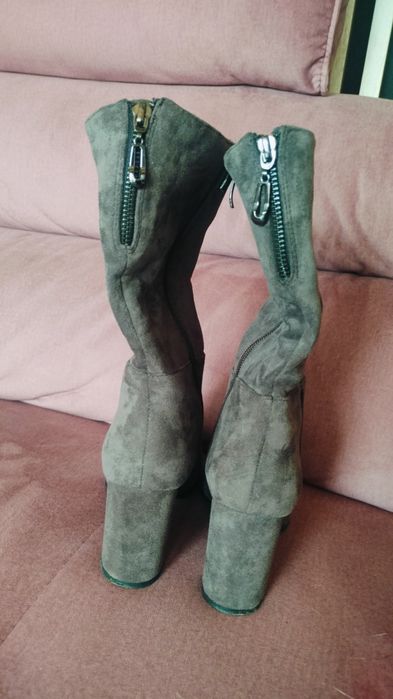 Zamszowe kozaczy ocieplane