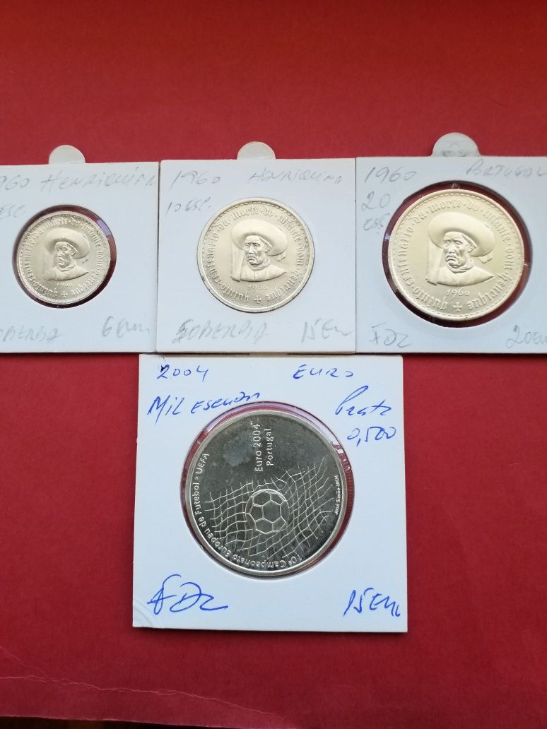 Moedas antigas em prata portuguesas