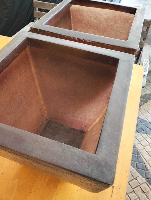 2 Vasos Fibra 40 x 40cm