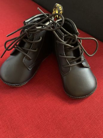 Czarne buty martensy dr martens 1460 baby leather booties