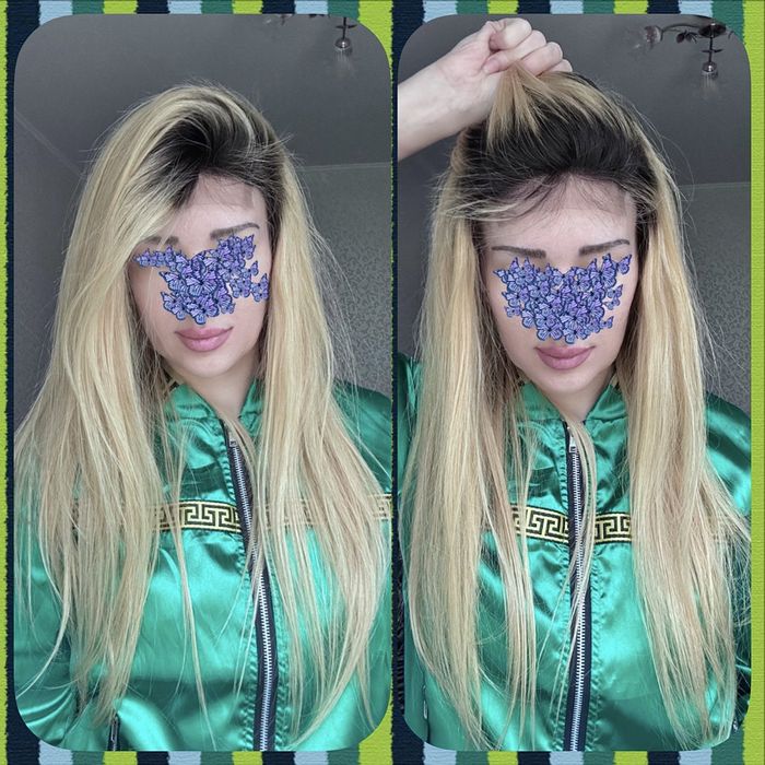 Натуральный парик славянка детские волосы с имитацией кожи блонд 70 см