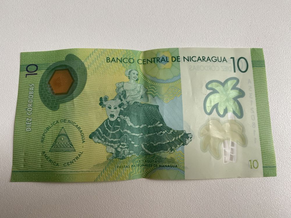 Nikaragua 2014 - 10 cordobas -Pick 209 UNC Polymer banknot waluta