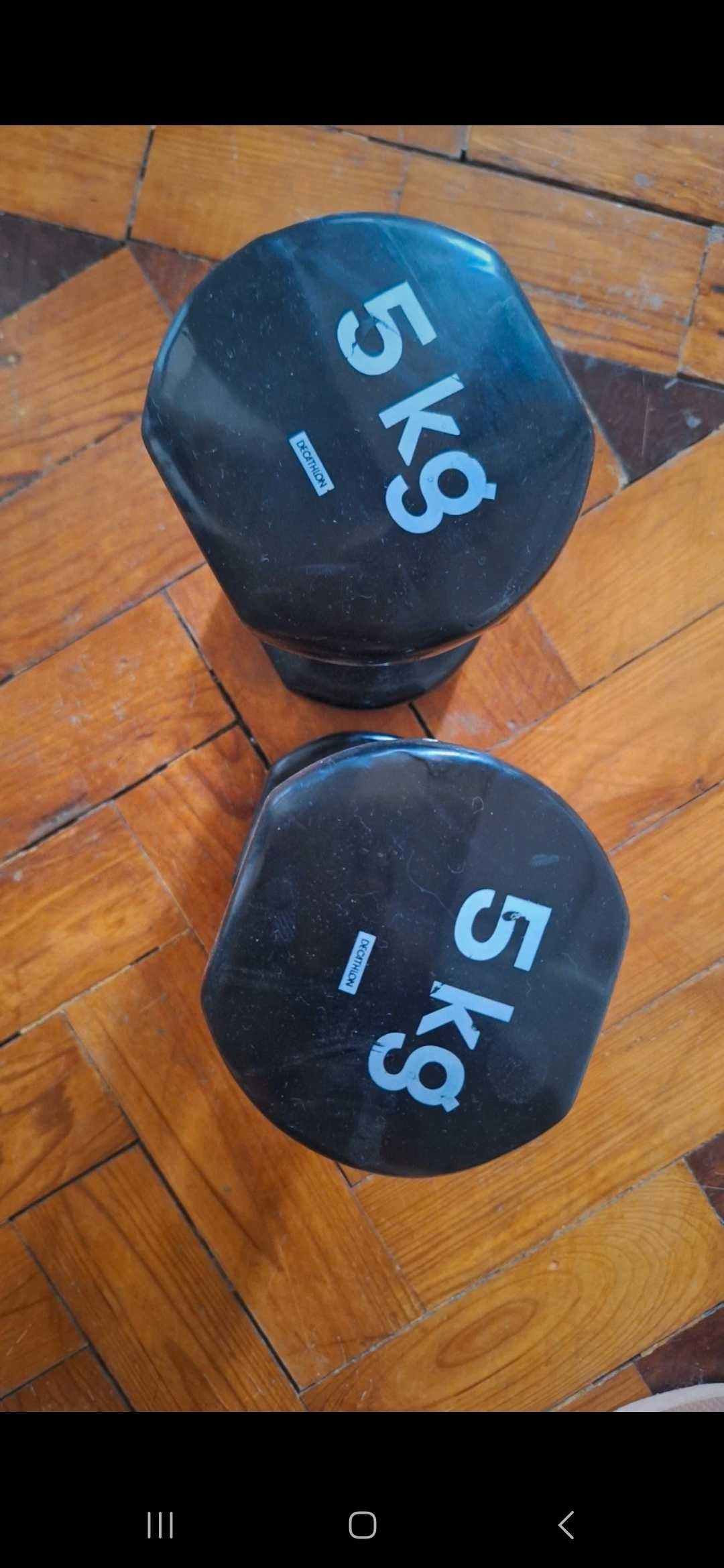 Par de Halters de musculação 5kg cada