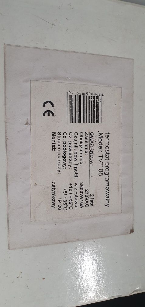 Regulator Temperatury  podłogówki  TVT 08