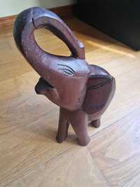 Escultura Africana - Elefante em Madeira Maciça