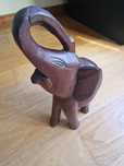 Escultura Africana - Elefante em Madeira Maciça