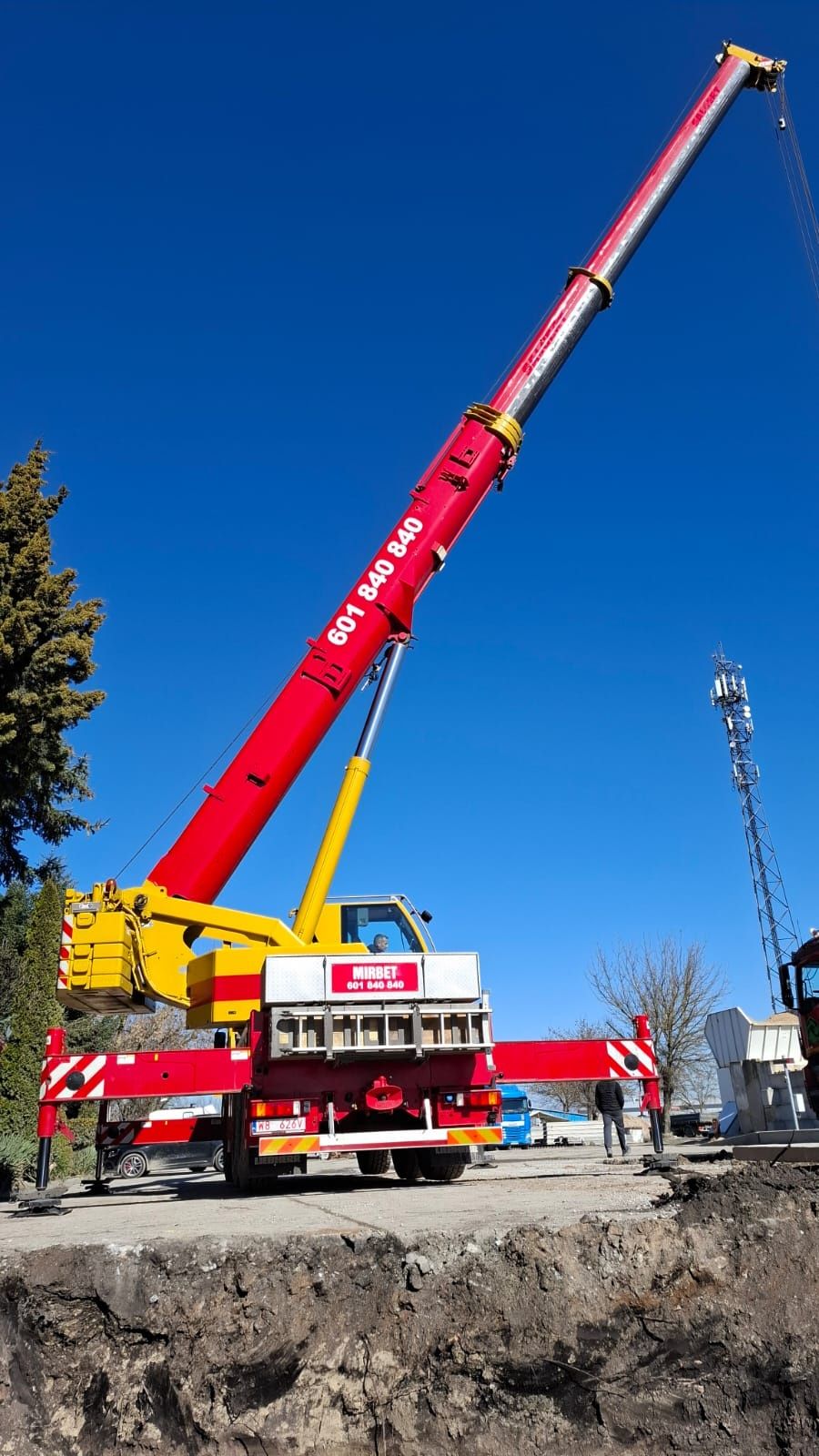 Dźwig usługi dźwigowe liebherr 55T żuraw samochodowy wynajem dźwigu