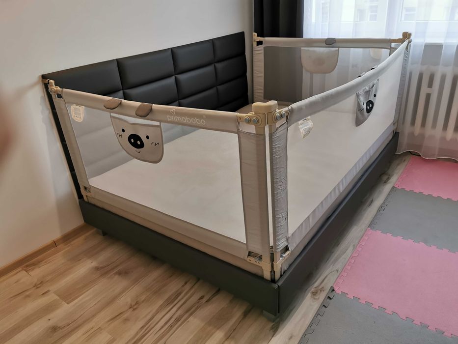 Barierki do łóżka - MIŚ - Primabobo 200×140 cm, zestaw 3 szt barierek