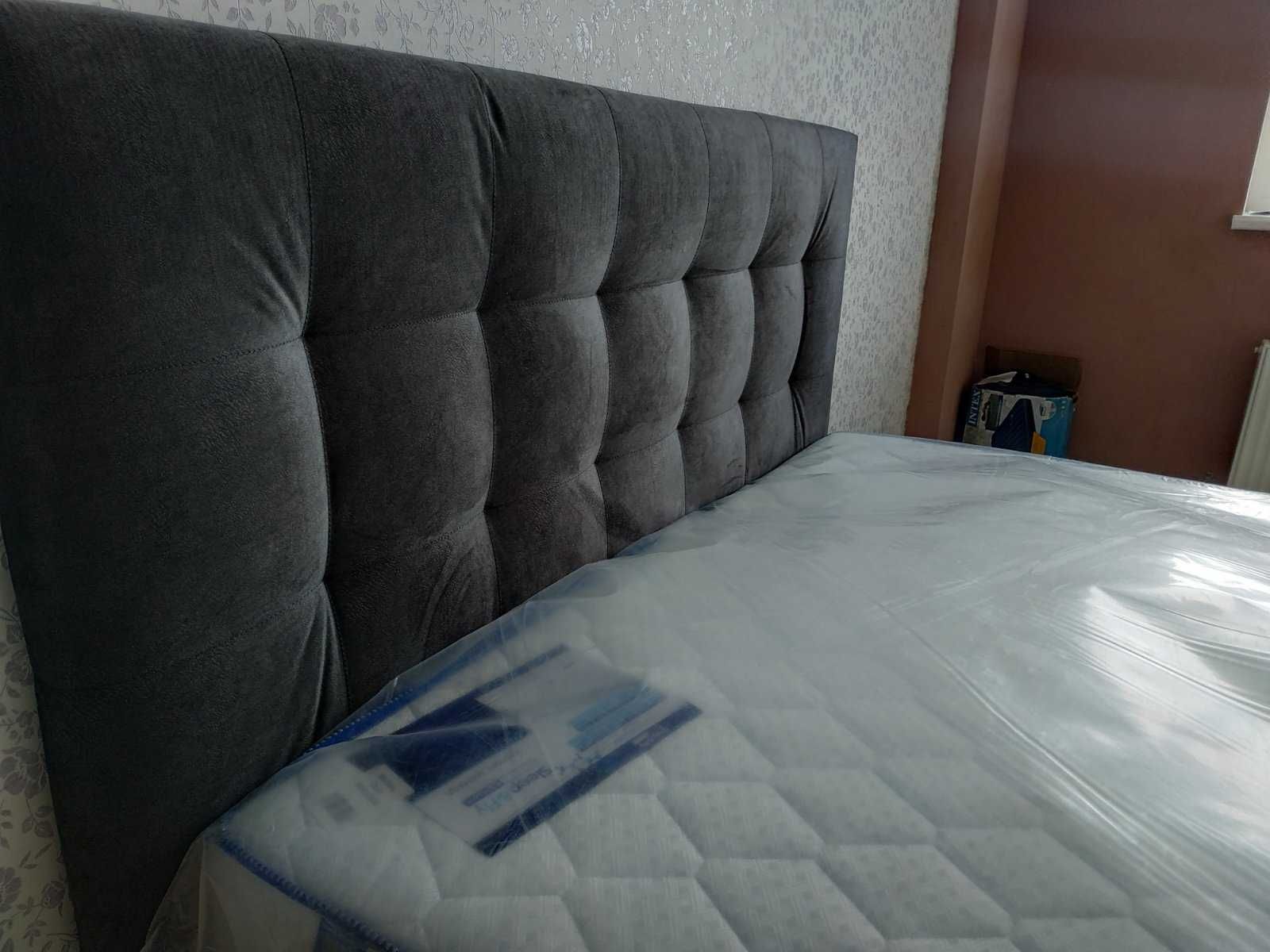Акция!Мягкая Кровать Лугано на метал каркасе с подъемном механизме.
