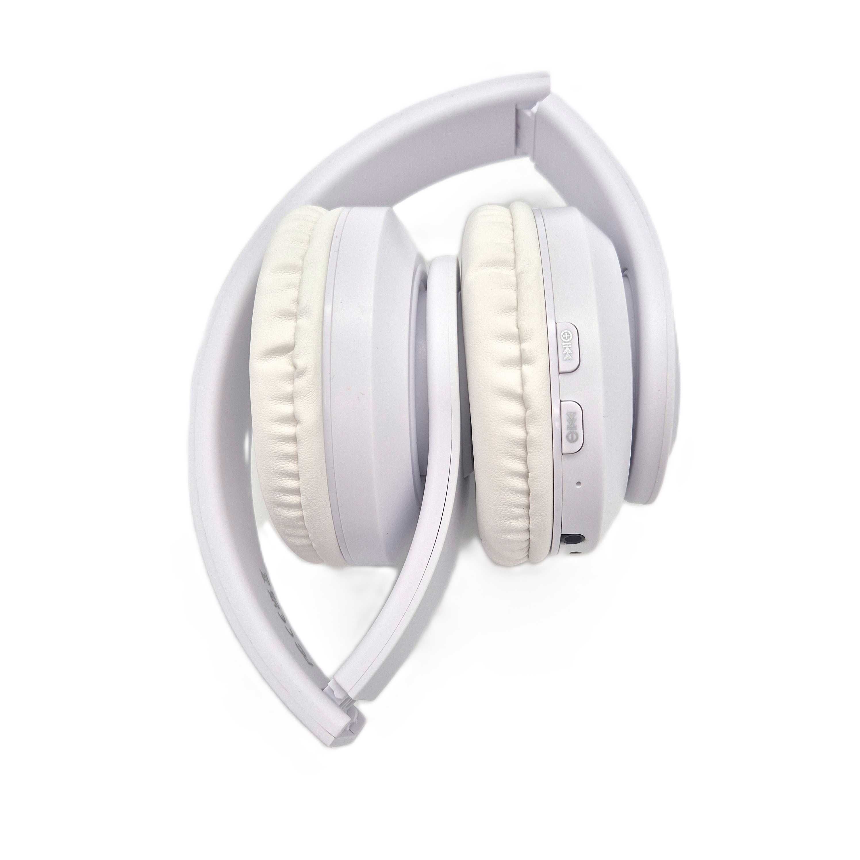 Słuchawki B39 - LED bezprzewodowe bluetooth białe