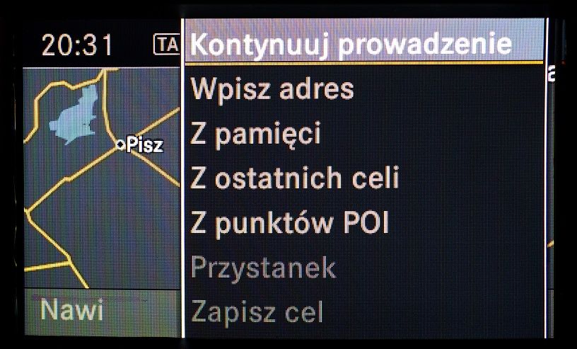 MERCEDES E-KLASA AUDIO 50 APS polskie menu lektor
